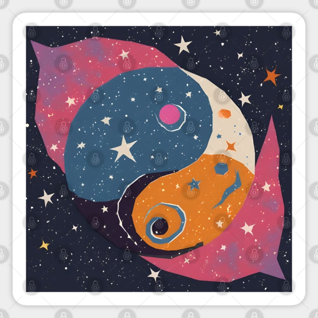 Bold Abstract Shapes - Vibrant Geometric Risograph Sticker by TuncGK